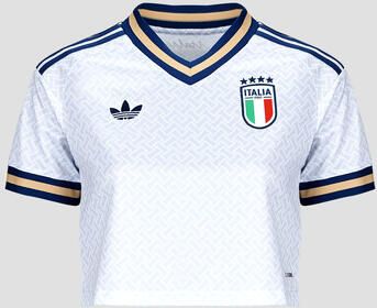 Adidas T-shirt Korte Mouw Away Crop Italy Football Jersey - Foto 7