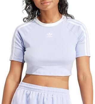 Adidas Originals Adicolor 3-stripes Crop T-shirt T-shirts violet tone maat: XS beschikbare maaten:XS S M L