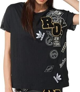 Adidas Sportswear regular fit short met logo zwart wit Korte broek Meisjes Katoen 164