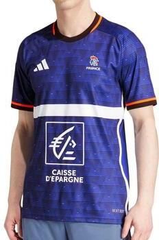 Adidas T-shirt Korte Mouw Equipe de France Handball 2024