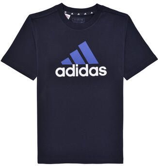 Adidas Sportswear T-shirt met logo donkerblauw kobaltblauw wit Katoen Ronde hals 152 - Foto 4