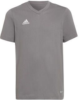 Adidas Perfor ce junior voetbalshirt grijs Sport t-shirt Katoen V-hals 140