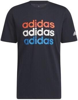 Adidas Mult Marineblauw T-shirt Heren