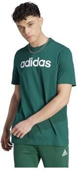 Adidas Essentials Single Jersey Lineair Geborduurd Logo T-shirt Green Heren - Foto 1