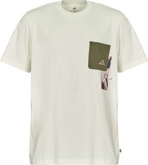 Adidas Sportswear T-shirt met labelprint model 'LENS'