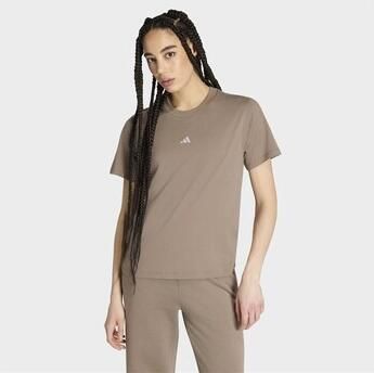 Adidas T-shirt Korte Mouw Essentials Small Logo Cotton Tee "Khaki Six" - Foto 3