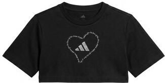 Adidas T-shirt Korte Mouw SATIN EMBROIDERY CROPPED GRAPHIC T-SHIRT