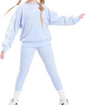 Adidas Originals Girls' Velour Crew Tracksuit Children BLUE