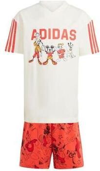 Adidas Mickey Mouse T-Shirt Shorts Set Children Off White Bright Red Off White Bright Red