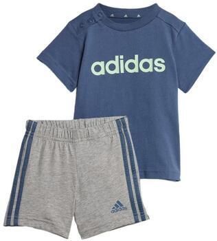 Adidas Sportswear T-shirt + short blauw grijs Shirt + broek Katoen Ronde hals 104 - Foto 3