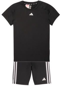 Adidas Sportswear Junior sport T-shirt + short zwart wit Sportset Polyester Ronde hals 152 - Foto 2