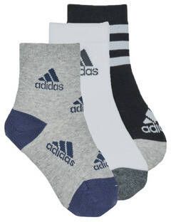 Adidas Perfor ce sportsokken set van 3 zwart wit grijs Katoen 25-27