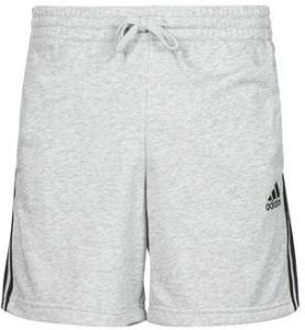 Adidas essentials french terry 3-stripes korte broek grijs heren