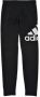 Adidas Performance sportlegging zwart wit Sportbroek Meisjes Katoen Logo 152 - Thumbnail 2