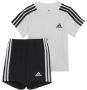Adidas Sportswear joggingpak wit zwart Shirt + broek Katoen Reverskraag 104 - Thumbnail 1