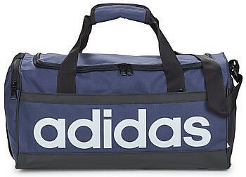 Adidas Perfor ce sporttas Linear Duffel S 25L donkerblauw zwart wit Logo