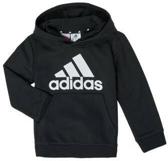 Adidas Performance sporthoodie zwart wit Sportsweater Jongens Meisjes Katoen Capuchon 110