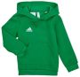 Adidas Perfor ce Junior sporthoodie groen wit Sportsweater Katoen Capuchon 140 - Thumbnail 1