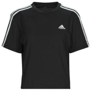 Adidas Sportswear T-shirt Essentials 3-strepen single-jersey crop top