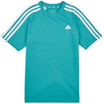Adidas Sportswear T-shirt turquoise wit Blauw Katoen Ronde hals 128