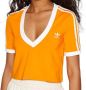 Adidas Originals Dames T-shirt met korte mouwen Adicolor Classics Orange Dames - Thumbnail 4