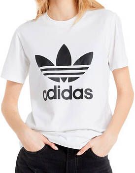 Adidas Witte Boyfriend Tee Shirt White Dames