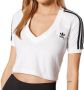 Adidas Originals Stijlvolle Witte Cropped Tee Hc2036 White Dames - Thumbnail 1
