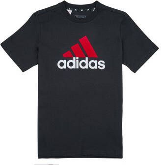 Adidas Sportswear T-shirt met logo zwart rood wit Katoen Ronde hals 152