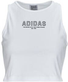 Adidas T-shirt Korte Mouw Crop Top WHITE