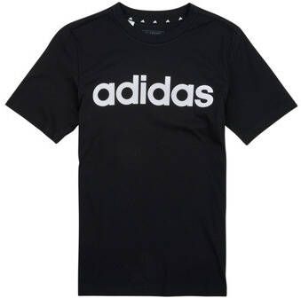 Adidas Sportswear T-shirt zwart wit Katoen Ronde hals Logo 128