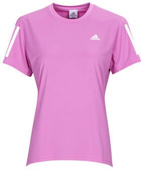 Adidas own the run hardloopshirt paars roze dames