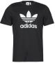 Adidas Trefoil Logo Tee Zwart Wit Katoenen T-shirt Black Heren - Thumbnail 1