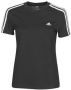 Adidas loungewear essentials slim fit 3 stripes shirt zwart dames - Thumbnail 1