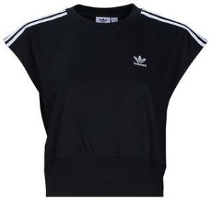 Adidas Originals Stijlvolle T-shirt met tailleband Zwart Dames