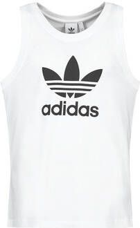 Adidas Witte Tanktop met Trefoil Logo White Heren