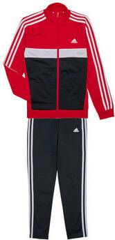 Adidas Sportswear trainingspak Tiberio rood zwart wit Joggingpak Gerecycled polyester (duurzaam) Opstaande kraag 152