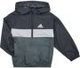 Adidas Lightweight Colour Block Hooded Jacket Junior Black - Thumbnail 1