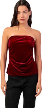 Admas Blouse Bandeau bustier fluwelen top Velour And Lace