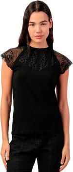 Admas Blouse Japans kanten T-shirt met slipe mouwen