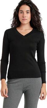 Admas T-shirt Korte Mouw T-shirt manches longues et col en V femme