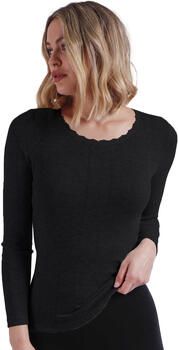 Admas T-shirt Korte Mouw T-shirt côtelé manches longues femme