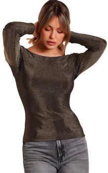 Admas Blouse Top met lange mouwen en laag uitgesneden rug Brillos