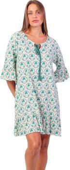 Admas Korte Jurk Nachthemd met halflange mouwen Palm Mosaic