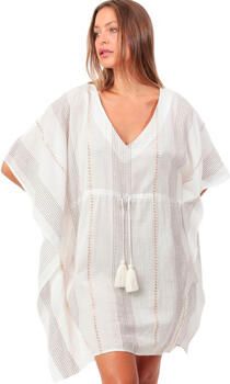 Admas Pareo Strandcaftan Stripes Blanco