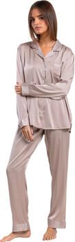 Admas Pyjama-sets Pyjama broek shirt lange mouwen Crystal Satin