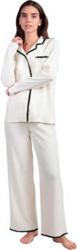 Admas Pyjama-sets Pyjama met wijde broek en shirt lange mouwen Stitching