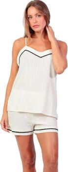 Admas Pyjama-sets Pyjamashort-Hemd Stitching