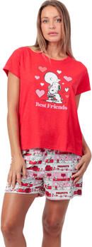Admas Pyjama-sets Pyjamashort t-shirt Love Valentijn Peanuts