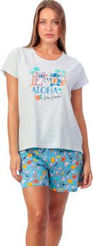 Admas Pyjama-sets Pyjamashort t-shirt Stitch Beach Disney