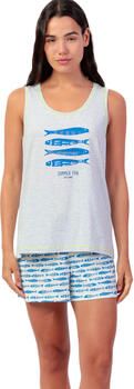 Admas Pyjama-sets Pyjamashort tanktop Fishing